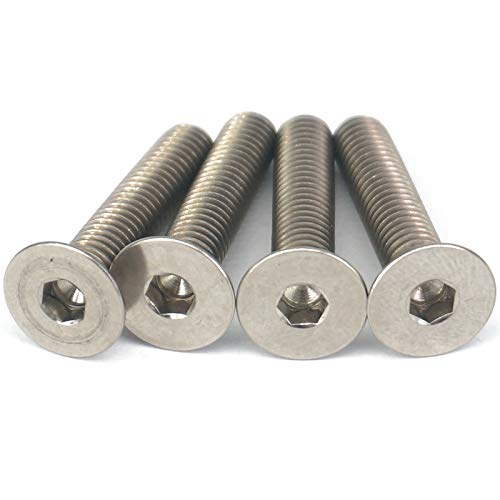 Sorekarain 4 PCS M6x30mm Pitch 1.0mm Ti Titanium