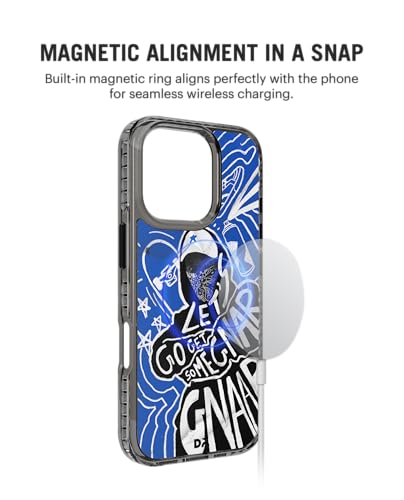Image of DailyObjects Gnarcotic Stride 2.0 Magnetic Case Cover Compatible with iPhone 16 Pro | Wireless Charging Slim Back Cover | 2 Layer Edge Protection & Shockproof