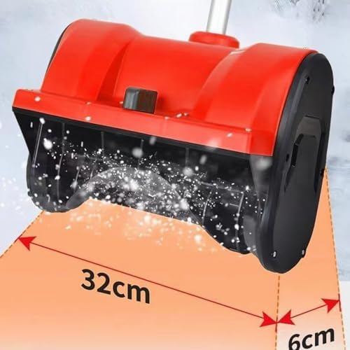Spazzaneve elettrico, senza fili, con batteria e caricabatterie inclusi, con manico ausiliario per un facile utilizzo, ideale per una rapida rimozione della neve