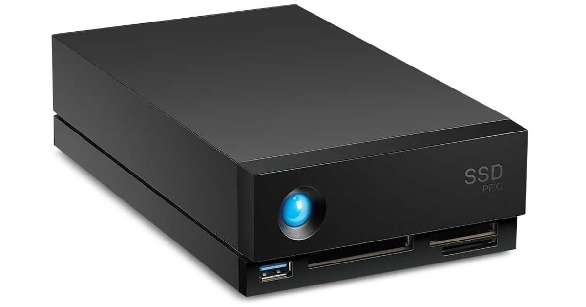 LaCie 1big Dock SSD Pro, 2TB, External SSD, Thunderbolt 3, FireCuda NVMe SSD, up to 2.800MB/s, for Mac and PC Desktop (STHW2000800)