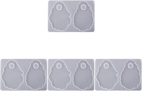 EXCEART Bandeja de joyería 4 piezas anillo pintura de silicona epoxi mezcla cosméticos moldes de bandeja de silicona moldes de resina bandeja de