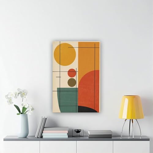 Poster médiéval abstrait géométrique sur toile : idée cadeau originale - 6
