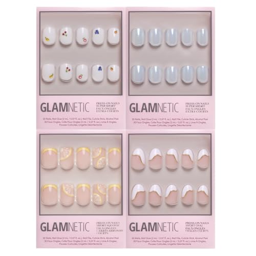 Glamnetic Press-On Nails Bundle - Sweet Picks, Clear Skies, Limonata