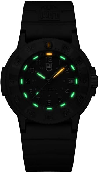 Luminox Navy Seal XS.3001.EVO.BO.S Erkek Kol Saati – Kuvars, Paslanmaz Çelik Gövde 43 mm, Kauçuk Bileklik, Siyah, 20 bar Su Geçirmez, Tarih, Işıklı Gösterge