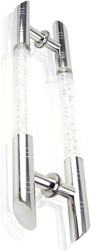 Commercial Heavy Duty Handle Pull Push Pull Door Glass Door Handle Stainless Steel Crystal Bathroom Store Hardware Accessories Door Handle Hole Spacing 400mm (B)