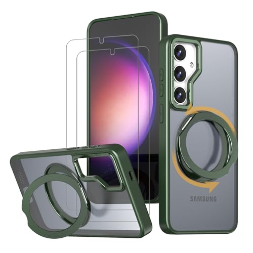 �y�����t�B����2���t���zHCXLYP Galaxy S24 FE �P�[�X MagSafe�Ή� �����O �X�^���h ���@�\ 360�x��] �c�����Ή� �M�����N�V�[ S24fe �J�o�[ ���C�����X�[�d�Ή� S24fe�g�уP�[�X �ČRMIL�K�i �ϏՌ� N52�}�O