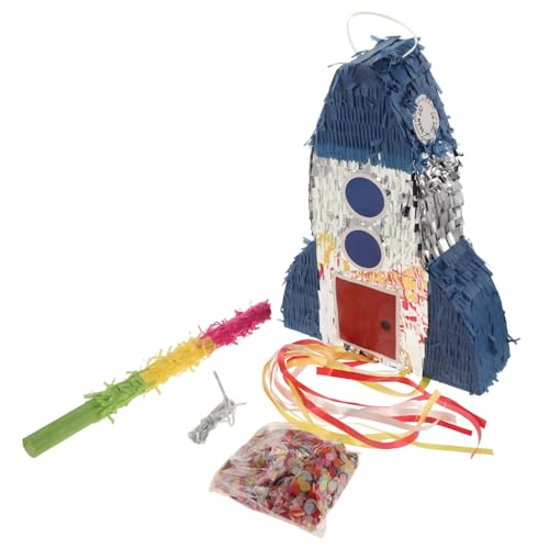 Kisangel Rocket for Birthday Party Outer Space Themed Decorations Fun Interactive Game Fillable with Treats for Astronaut Party Supplies and Memorable Celebrations