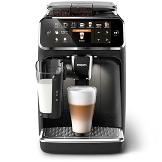Philips Espressomaschine der Serie 5400 – Genießen Sie 12 Getränke, schnell reinigendes LatteGo, intuitives TFT-Display, anpassbare Kaffeeeinstellungen, erstklassiges Küchendesign (EP5441/50)