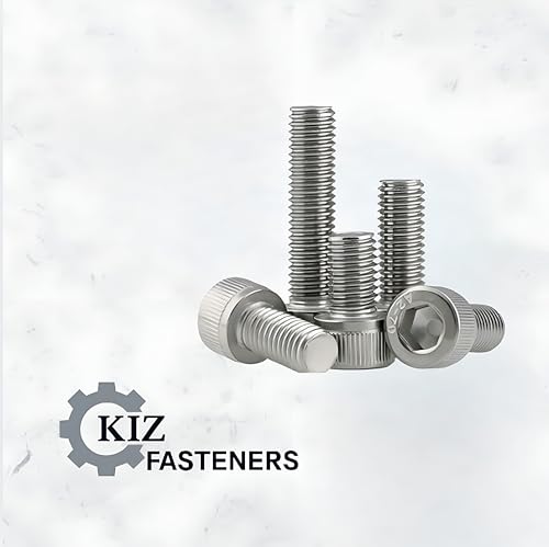 Image of M6x90mm | Pack of 10 | Allen Cap Socket Head Screw Stainless Steel | Hex Allen Socket Drive Bolts | Stainless Steel 304 | Fully Threaded Machine Screws | Bright Finish