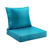 Picture of ARTPLAN 2-Piece Deep Seat Cushion Set with Backrest - Multiple Colors | All-Weather Outdoor Sofa Cushions for Sectionals & Patio Conversation Sets