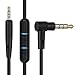 Replacement Audio Cable Cord,Earla Tec Extension Wire for Bose QuietComfort QC25 QC35 Headphones with in line Mic Volume Control (Black)