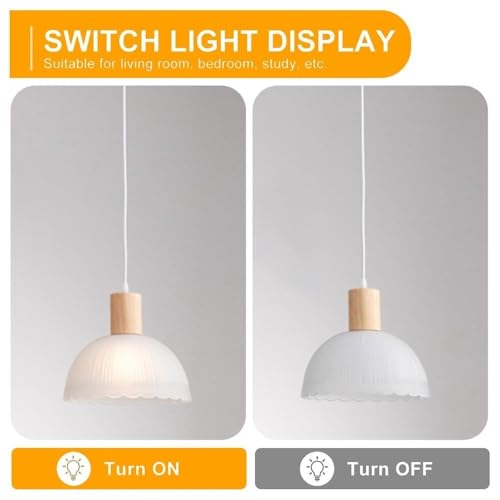 Lámpara colgante pequeña de vidrio para iluminar mesas de comedor y barras de cocina 5