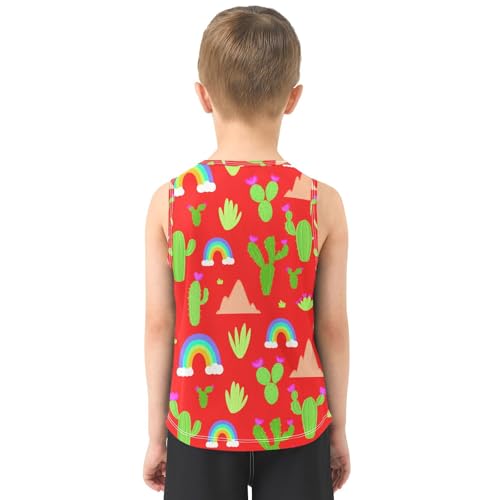 Rainbow Mountain Red Boys Tank Tops Sleeveless Tank Top Shirts Undershirts for Boys,3T3
