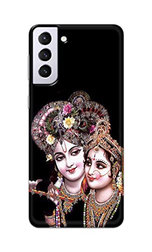 Image of PRINTFIDAA� Printed Hard Back Cover Case for Samsung Galaxy S21 Plus 5G | S21+ 5G Back Cover (Radha Krishna) -2808