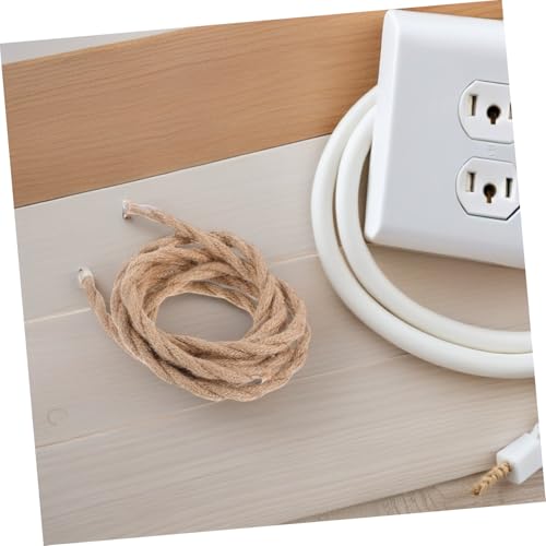 Cordon pour Lampe Isolant et Résistant en Corde Tressée Style Rétro