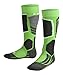 Produktbild FALKE Unisex Kinder Skisocken SK2 Intermediate K Kh Wolle Funktionsmaterial warm dick 1 Paar, Grün Vivid Green 7231, 23-26