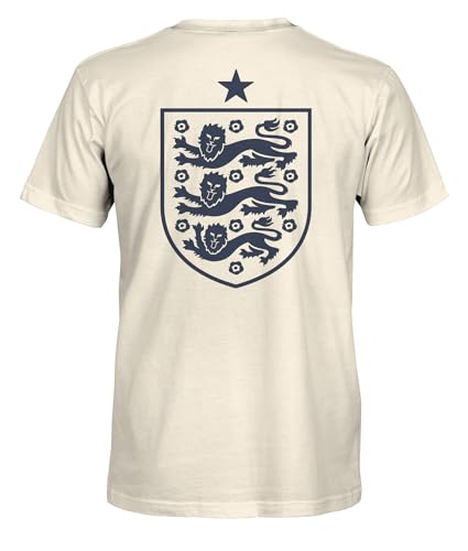 England National Football Team Soccer Premium Cotton T-Shirt (US, Alpha, Medium, Regular, Regular, Big Logo)