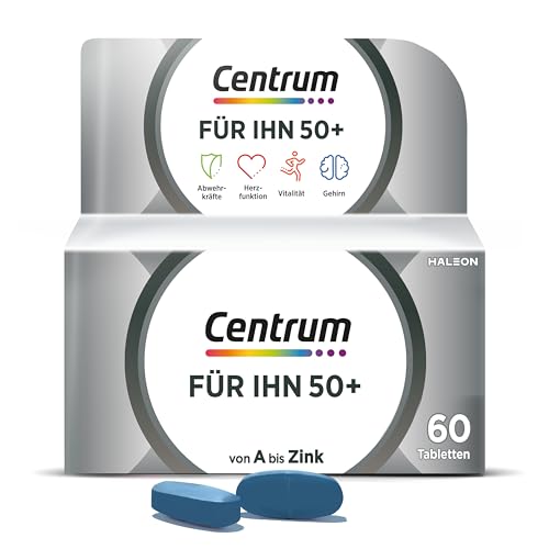 Centrum Für Ihn 50+ 60 St. Multivitamin Tabletten, Nahrungsergänzungsmittel – Ansicht 1