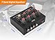 Gugxiom 7-Band-Sound-Equalizer, Zweikanal-Digital-Equalizer, 12-dB-Hochbassanpassung, Ausgangseingang, 3,5-mm-Eingangsschnittstelle Unterstützt 4-poligen Stecker, für Streaming,