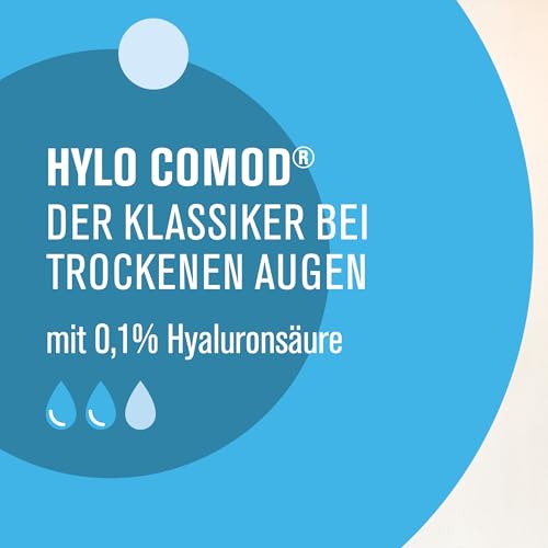 HYLO COMOD Augentropfen bei trockenen Augen mit Hyaluronsäure, Doppelpackung 2x10 ml