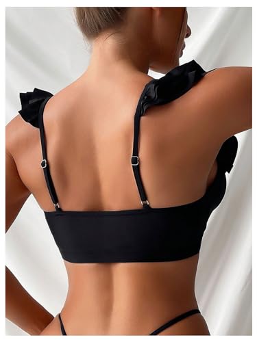 Floerns Women's Swimwear Ruffle Trim Bikini Top Bathing Suit Bikini Bralette2
