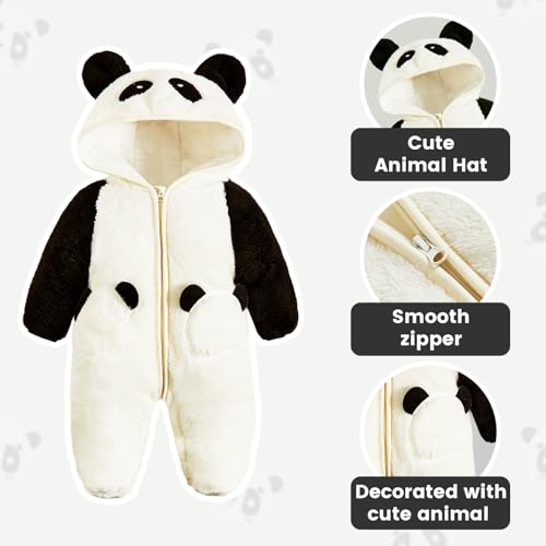 JiAmy Baby Snowsuit Newborn Girl Boy Fleece Outfits Baby Animals Hooded Winter Romper Jumpsuit Clothes4