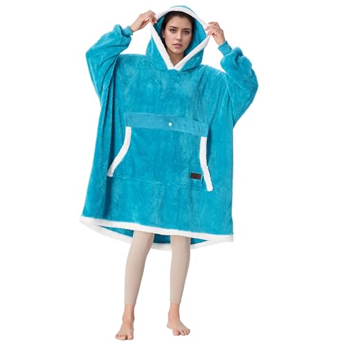 Image of Catalonia Oversized Hoodie Blanket Sweatshirt, Comfortable Sherpa Giant Pullover with Large Front Pocket for Adults Men Women Teenagers Wife Girlfriend