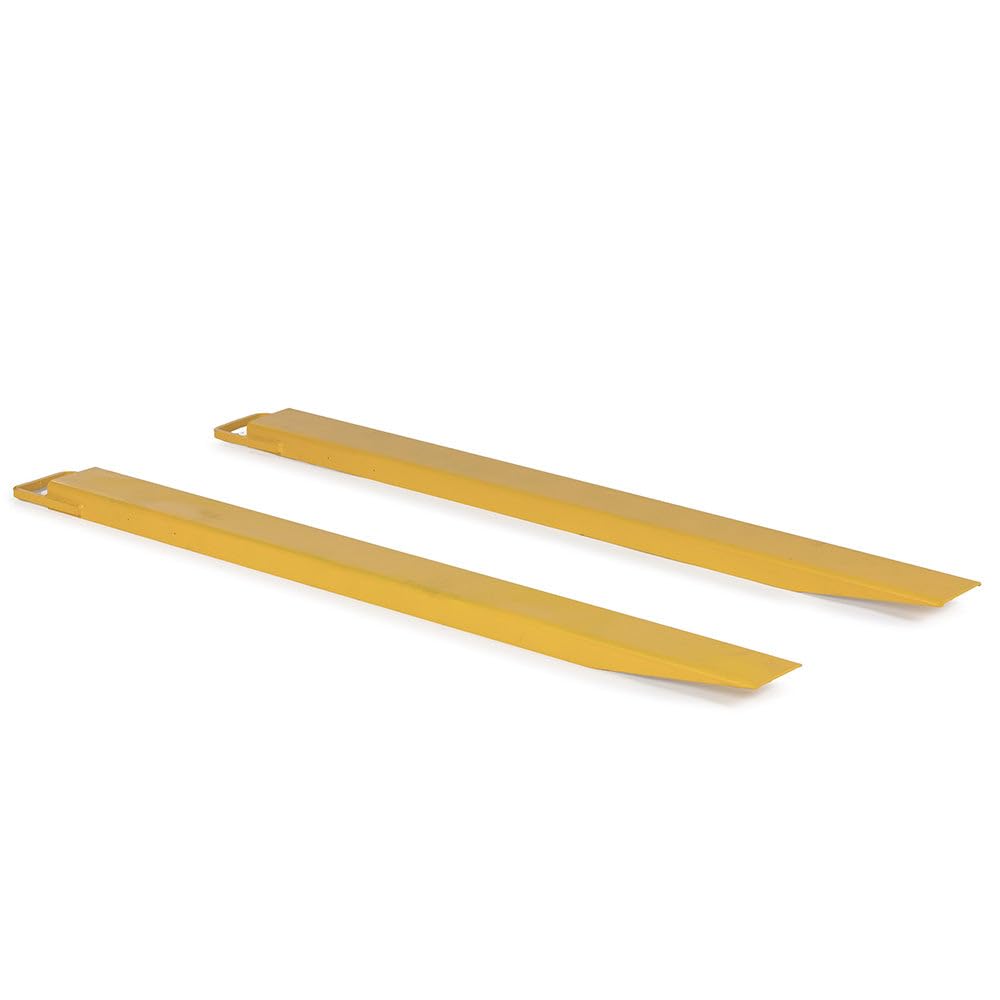 Titan Attachments Pallet Forklift Extensions, 72" Long x 5.5" Inside Width, Heavy-Duty Slide-On Fork Sleeves, Yellow Finish, Fits 5" Wide Pallet Fork