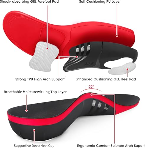 Plantillas ortopédicas para fascitis plantar, soporte de arco alto XS miniatura 2
