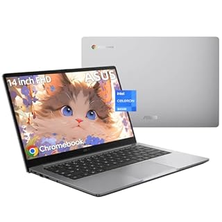 ASUS 14" FHD Chromebook Laptop, Intel Celeron N4500 Processor, 4GB RAM, 64GB eMMC, Lightweight Military-Grade Design, Anti-Glare Display, HDMI|USB Tpye-A|USB Tpye-C, Misty Grey