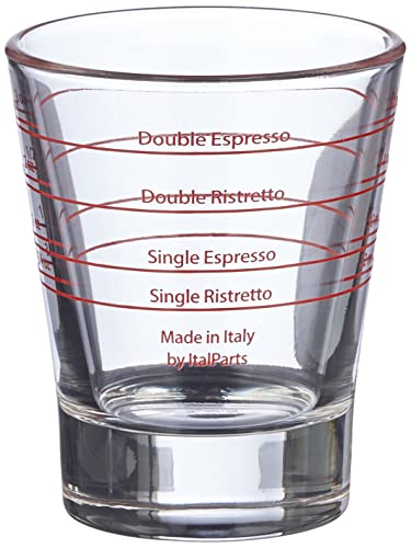 Via Crema Bicchiere per Caffè Espresso Shot Glass, Misurino Dosatore (1 PEZZO) Accessori di Alta Qualità per Macchine Caffè Professionali