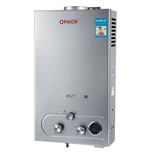 Preisvergleich Produktbild BananaB LPG Warmwasserbereiter gas 16L Propangas Durchlauferhitzer Warmwasserbereiter Boiler Warmwasserspeicher Tankless Instant mit Duschkopf und LCD Display
