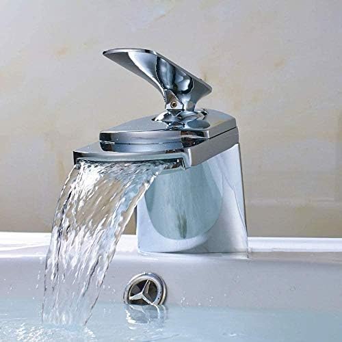 Mitigeur cascade pour lavabo de salle de bain chrome