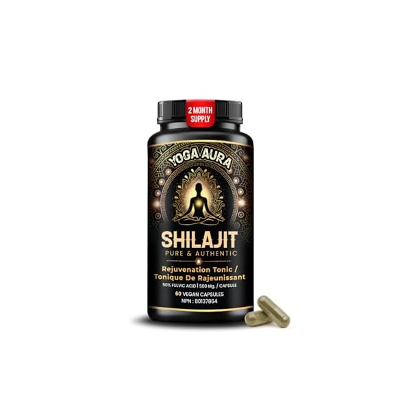 Double Strength Organic Ultra SHILAJIT 500mg per Capsule|Pure Himalayan Shilajit Resin Extract|Max Potency Vegan Lab Tested|85+ Trace Minerals Fulvic Acid| Natural Energy, Stamina|Better Alt to Resin