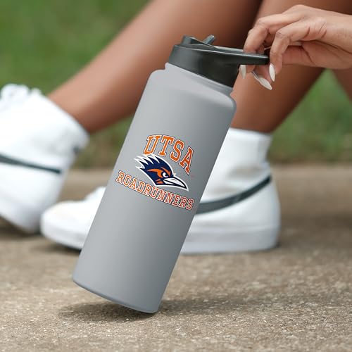 Image of Logo Brands NCAA UTSA Roadrunners Athletic 34 oz Stainless Steel Quencher Bottle - Double-Wall Insulated, No-Spill Lid, Easy Carry Handle - Keeps Drinks Cold For Hours