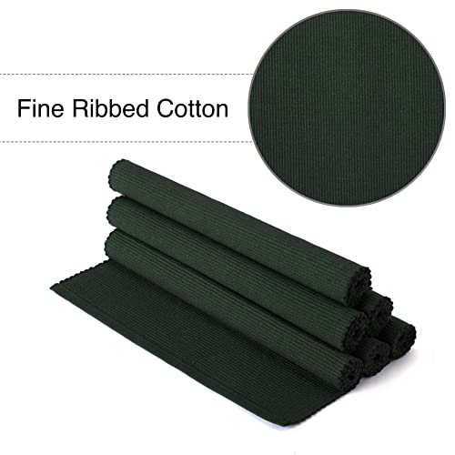 Encasa XO Dining Placemat Set of 6, Dark Green, 48x32 cm (Set of 6) - Image 4