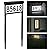 DBF Solar Address Sign with Stakes, House Numbers for Outside Light Up Double Side Illuminated, 3 Colors Waterproof LED House Number Plaque Light, Mailbox Number for Outdoor Yard Mailbox Topper