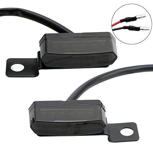 Image of ANKIA 2PCS 12V Universal Motorcycle Mini Flowing LED Turn Signal Indicator Blinker Light Brake Clutch Lever Flasher For Harley Honda Suzuki Kawasaki Yamaha Cafe Racer Cruiser ATV Motocr (Black)