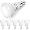 AGOTD Ledlamp, E14-fitting, verpakking van 6 stuks, 2700 kelvin, warmwit, vervangt 40 W 50 W R50 E14 led-spot, stralingshoek 120 graden, kleurweergave-index (CRI ≥ 85Ra niet dimbaar