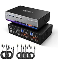 Amazon.co.jp: TESmart 8K@60Hz KVMスイッチ HDMI 2入力2出力 2台