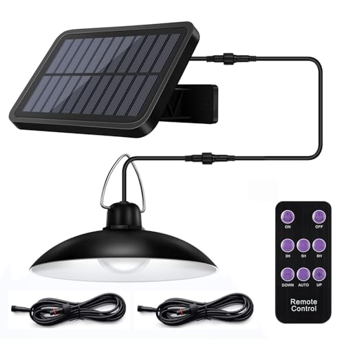 Lampe solaire suspendue IP65 ABZXT luminaire automatique crépuscule à l'aube avec télécommande