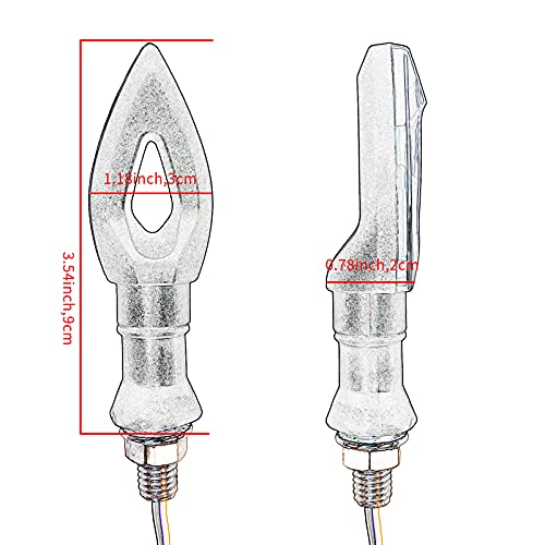 SOEWIOU 4pz Indicatori di Direzione Universali Moto LED Retrò Trasformare Segnale Luce Freccia di Luce 12V Trasformando Indicatore Luce Universale