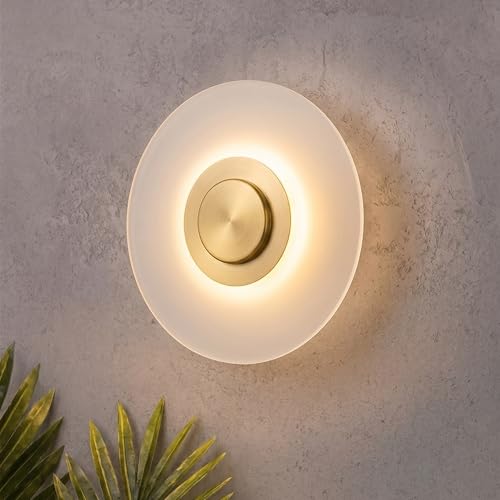 Image of Spiral Gride Glow 3-in-1 LED Wall Light | Modern Fancy Lights for Living Room, Bedroom Wall Decor, Home Decoration Items & Indoor Luxury Night Lamp (Golden Accent, Pack of 1)