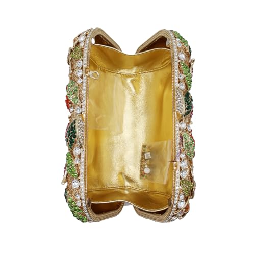 Image of Luxury Crystal Clutch Purse for Women Rhinestone Handbag Formal Party Evening Bag Sparkly Bridal Flower Purse