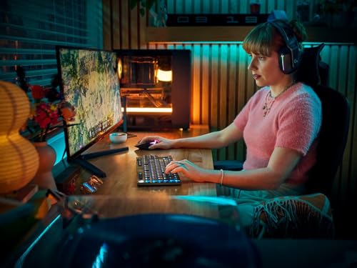 Logitech G G915 X LIGHTSPEED TKL Low-Profile Wireless Gaming Keyboard, Double-Shot PBT Keycaps, volledig programmeerbare toetsen, GL Brown Tactile, pc/Mac, US INT'L QWERTY - Zwart - Afbeelding 3