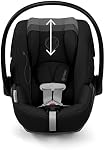 Cybex Cloud G Comfort Extend Infant Car Seat – 45% More Recline, Rigid LATCH Installation, Load Leg, Anti-Rebound Base, Linear Side-Impact Protection, 4-35 lbs, Moon Black (Non SensorSafe Version)