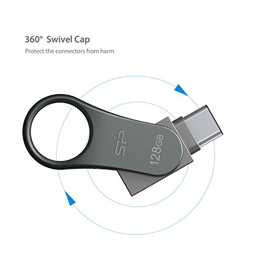 Image of Silicon Power 128GB Type C & Type A Dual USB 3.0 /3.2 Gen 1 Dual Flash Drive, Mobile C80