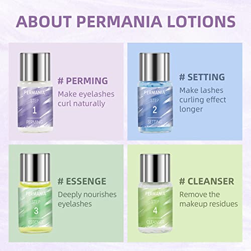 PERMANIA Tinte Pestañas and Lifting Pestañas, Kit Lifting de Pestañas y Tinte | Lash Lift and Tint Kit, para salón y uso doméstico,También funciona en la laminación de cejas y teñido de cejas-10ml - imagen 4