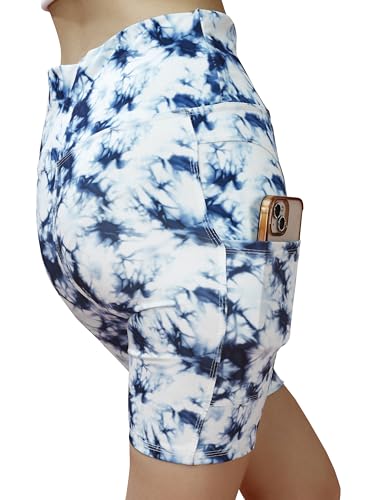 Image of High Waist Sports Activewear Shorts for Women and Girls Ideal for Gym and Yoga or Cycling with Side Pocket, Stretchable, Flexible, Slim Fit