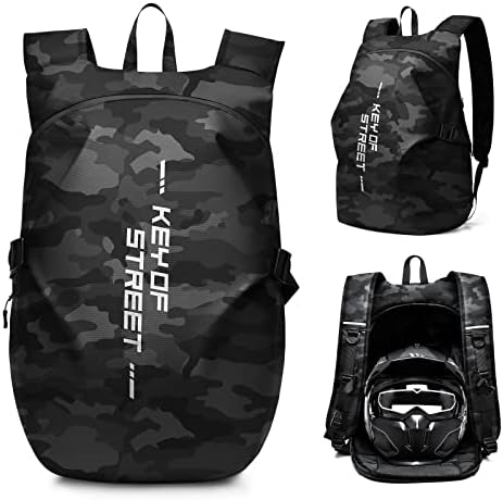 Motorcycle Backpack,Waterproof Helmet Backpack for Men,Motorcycle Accessories,Travel Backpack,Student School Bag
